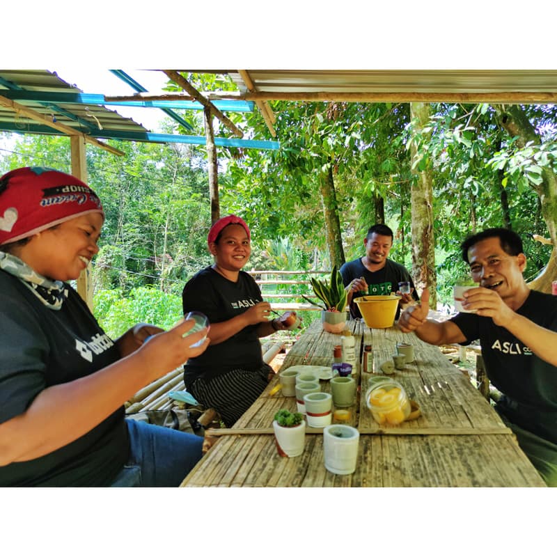 The Asli Co Cement Pots made by orang asli