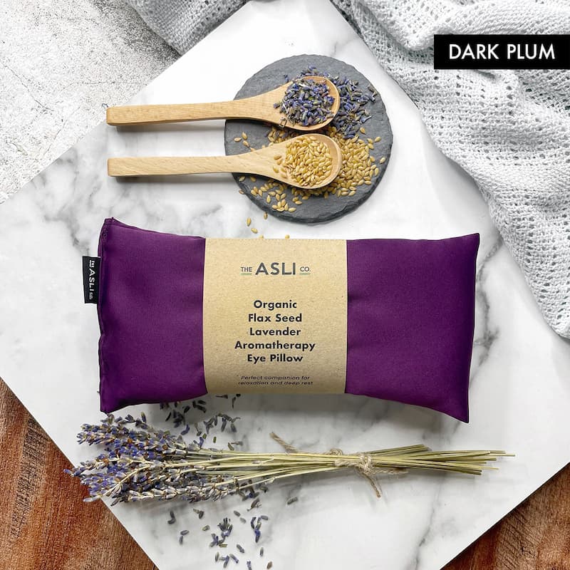 Dark Plum - The Asli Co. Lavender Aromatherapy Eye Pillow - reduce puffy eyes