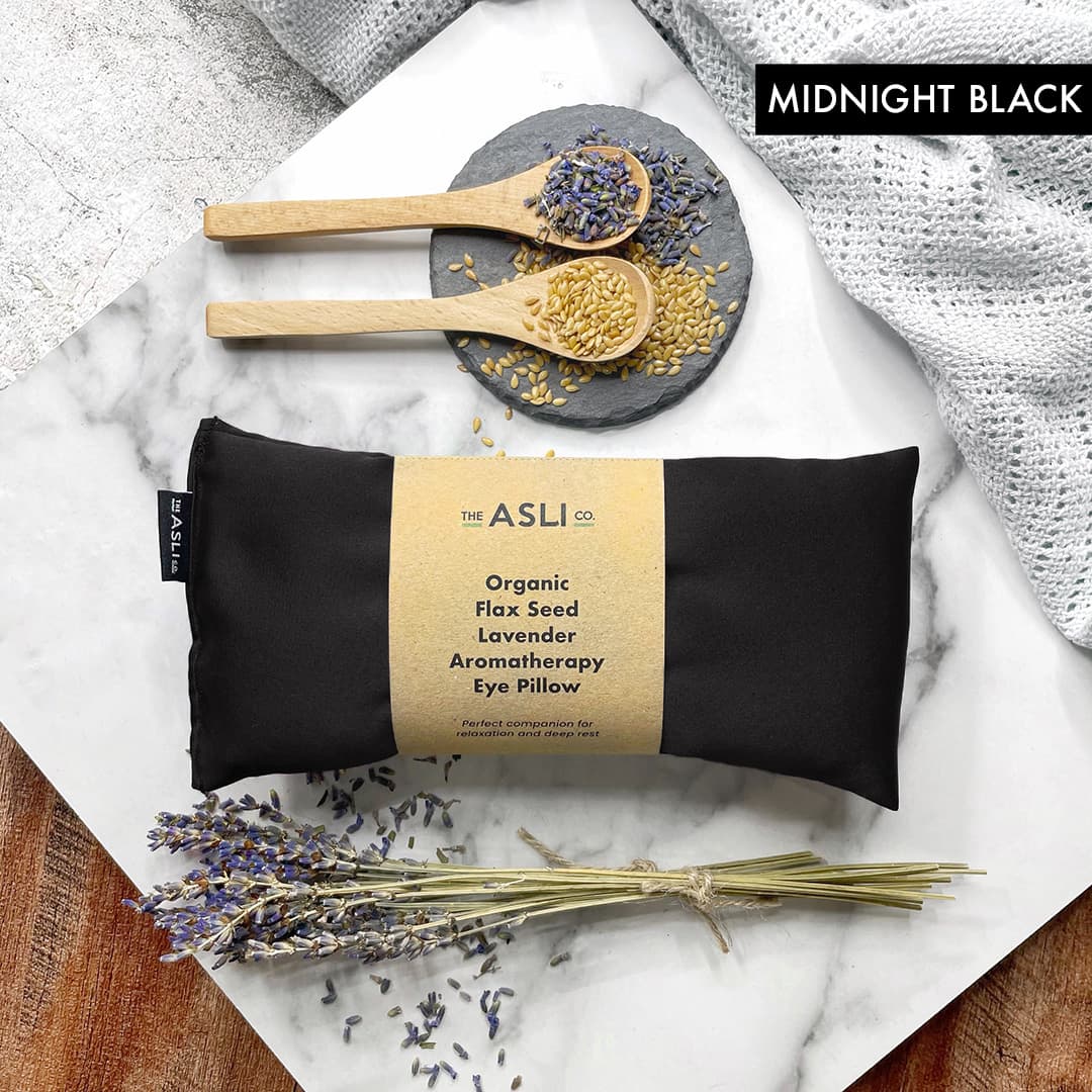 Midnight Black - The Asli Co. Lavender Aromatherapy Eye Pillow