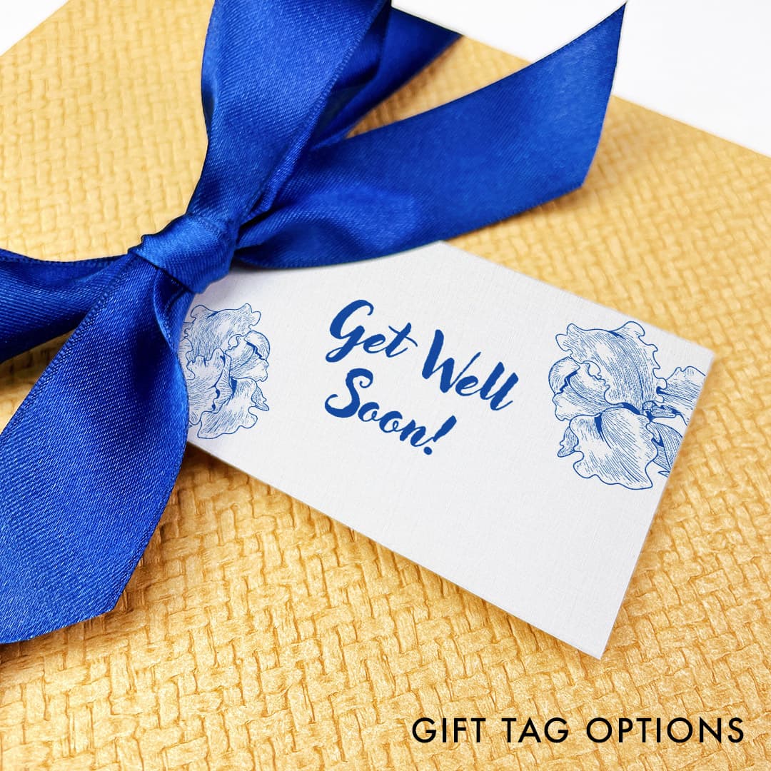 Give back while giving - get well soon - custom gift tag option