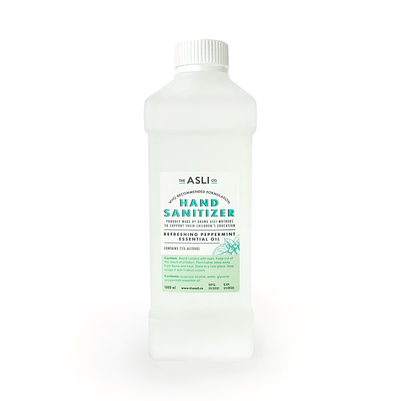 The Asli Co - Hand Sanitizer 1 Litre Refill bottle