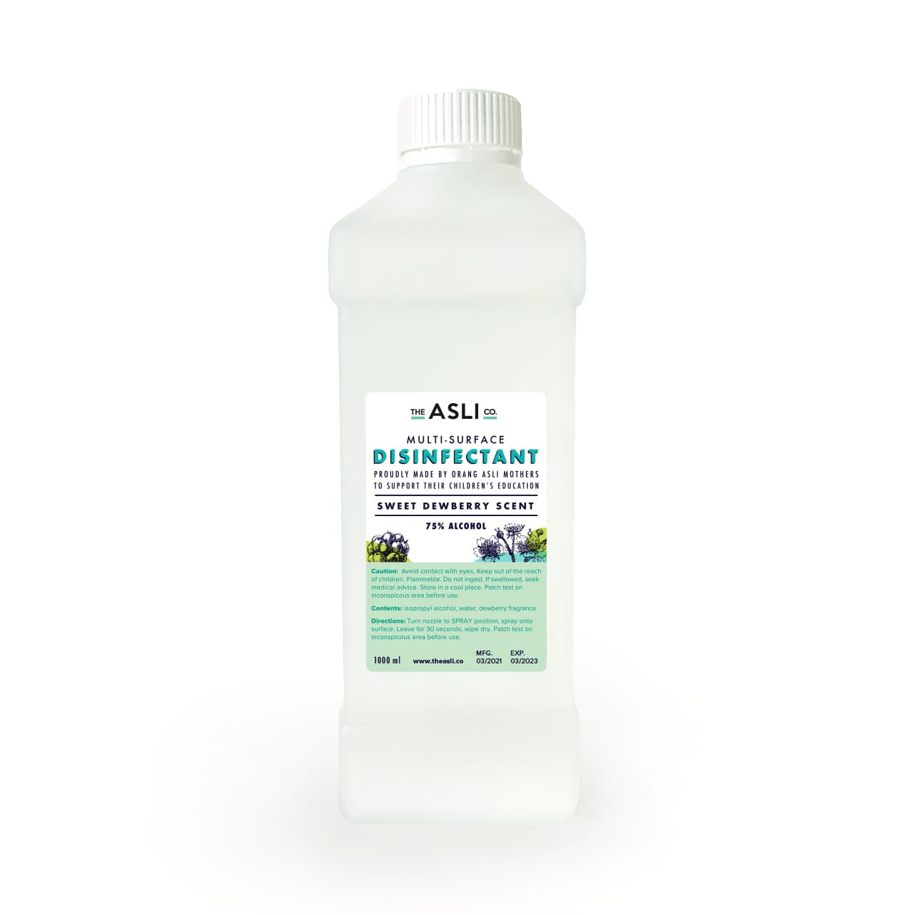 Surface Disinfectant 1 Litre Refill Bottle - The Asli Co.