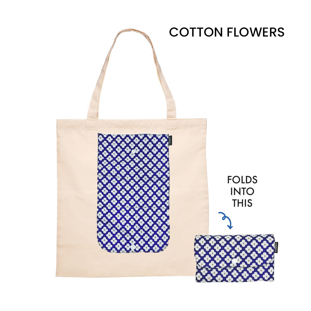 Cotton Flowers - The Asli Co. Eco-friendly Reusable Tote Bag
