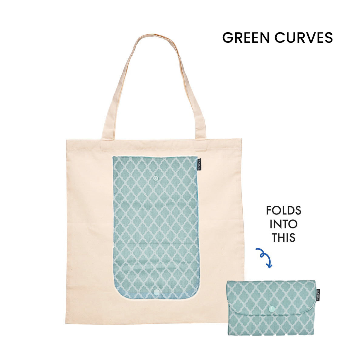 Green Curves - The Asli Co. Eco-friendly Reusable Tote Bag
