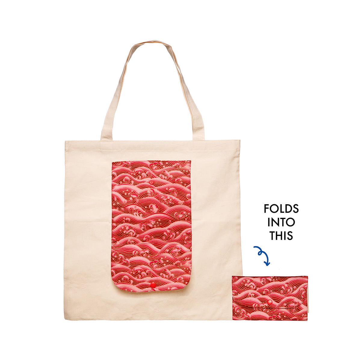 Red Wave - The Asli Co. Eco-friendly Reusable Tote Bag
